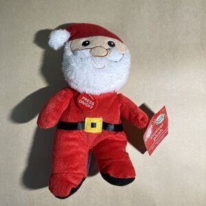 NWT Christmas House Musical Plush Toy Red Santa‎ Plays It’s Christmas Time 8.5”